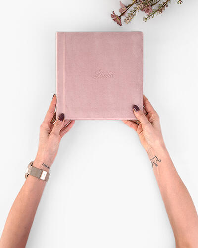 Album Lite Textile Velours Rose Doux V11