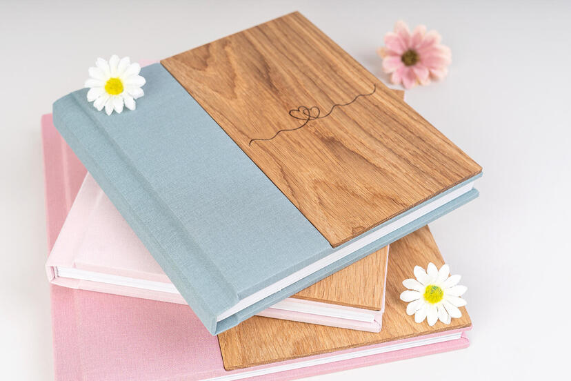 wooden photo album 