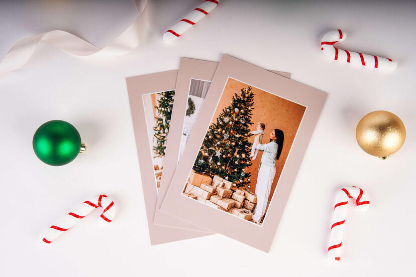 Tarjetas Folio Lite beige - Colección de Navidad