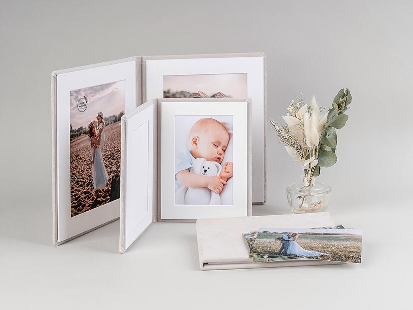 Frame for sliding in photos