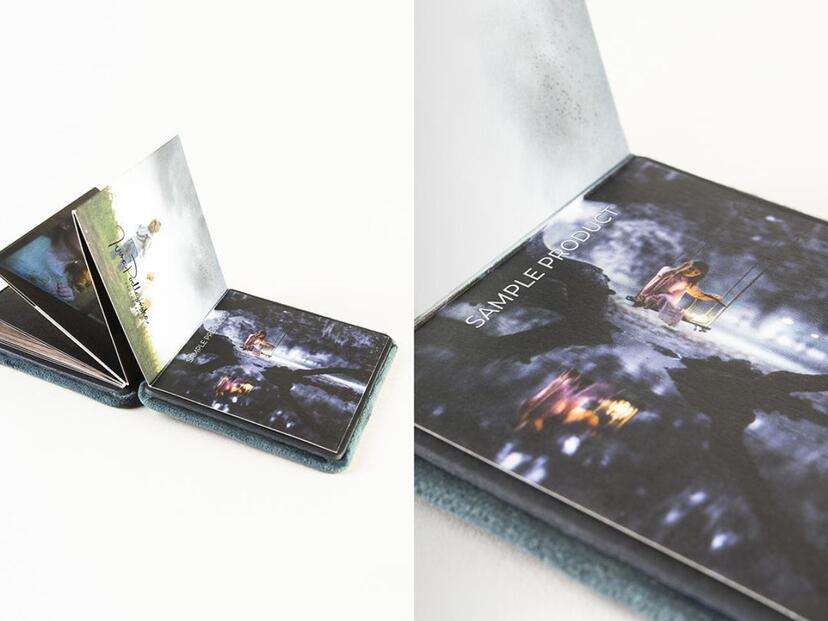 Accordion Mini Book sample label