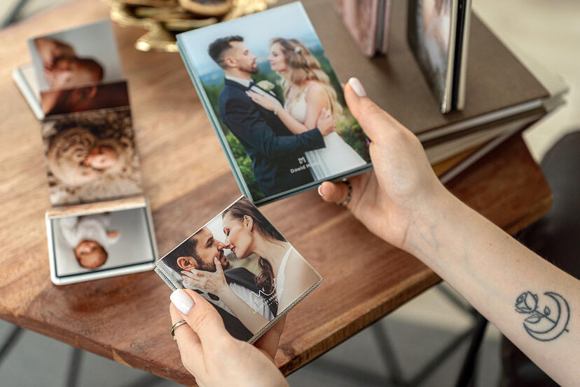 Mini-Leporello mit Acryl-Finish