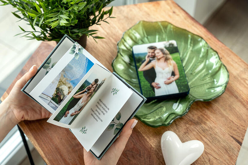 Mini-Leporello mit Acryl-Finish