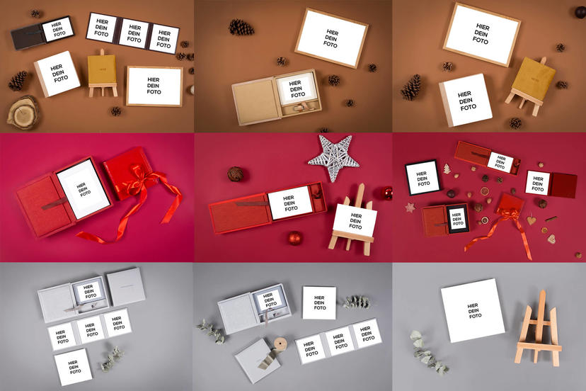 Mockup-Vorlagen für verschiedene Produkte