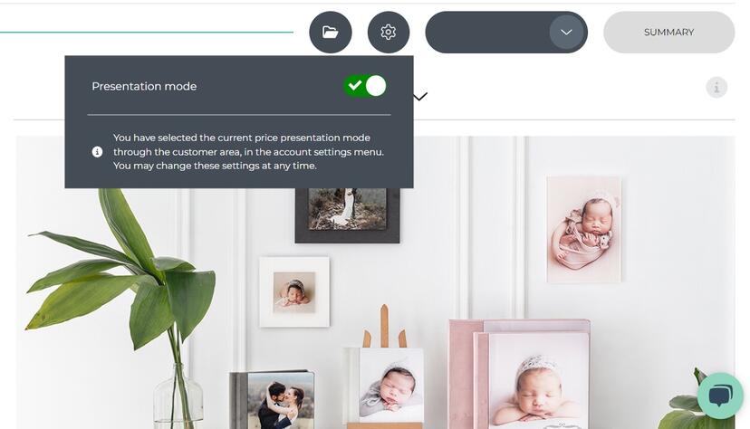 Mode de présentation - Activation / Désactivation