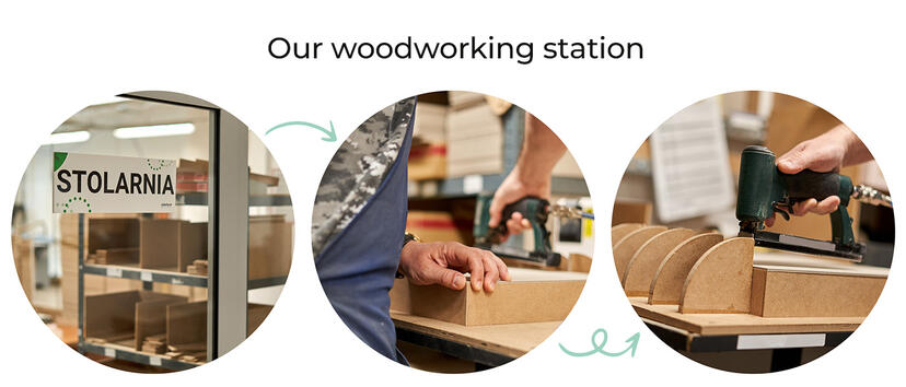 Our woodworking station!