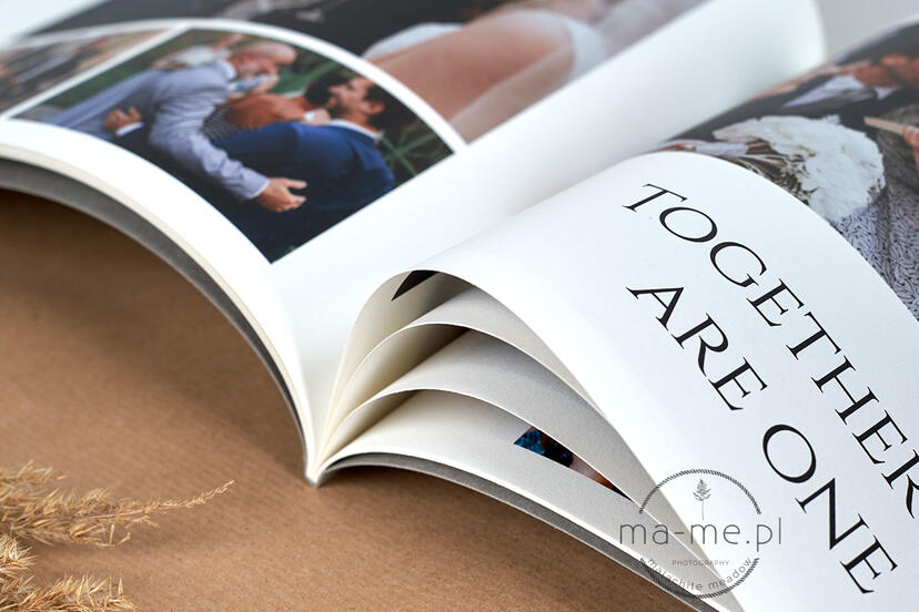 Pages open on Softcover Photo Book