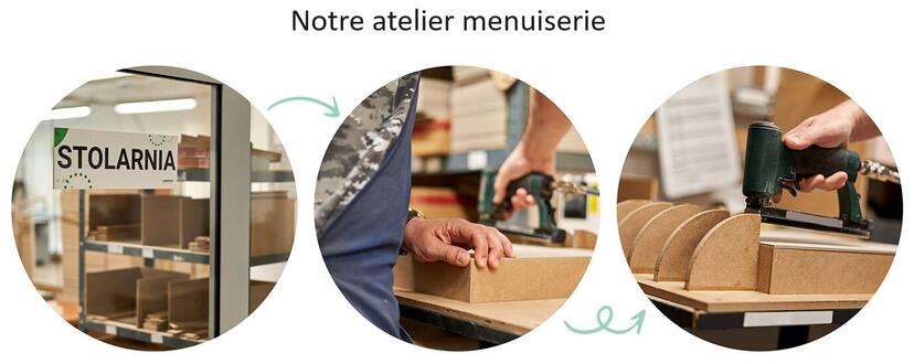 Notre atelier de menuiserie assure la disponibilité des différents composants