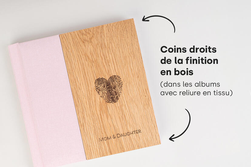 Album Photo avec couverture en bois