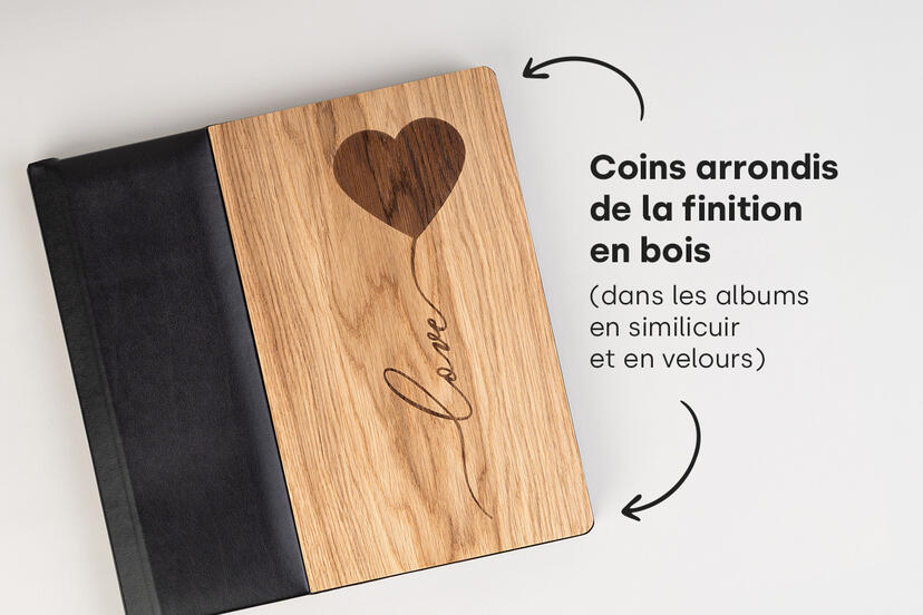 Album Photo avec finition en bois