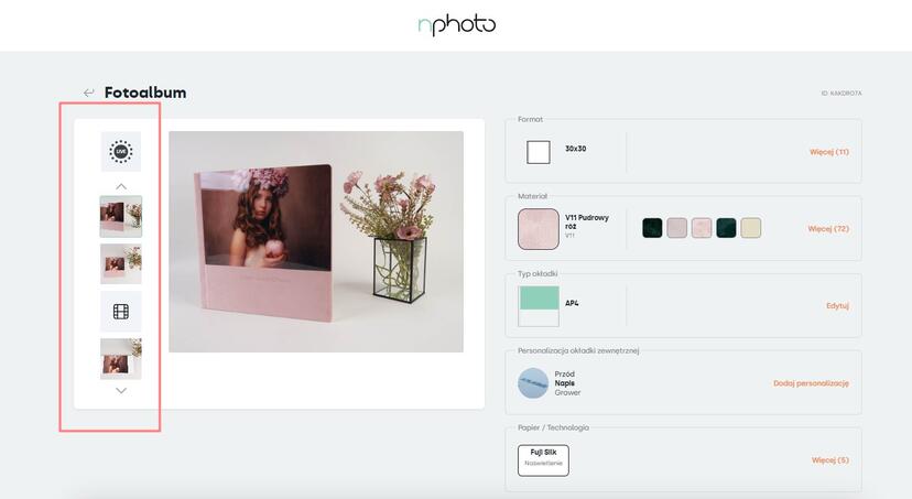 personalizacja fotoalbumu nphoto