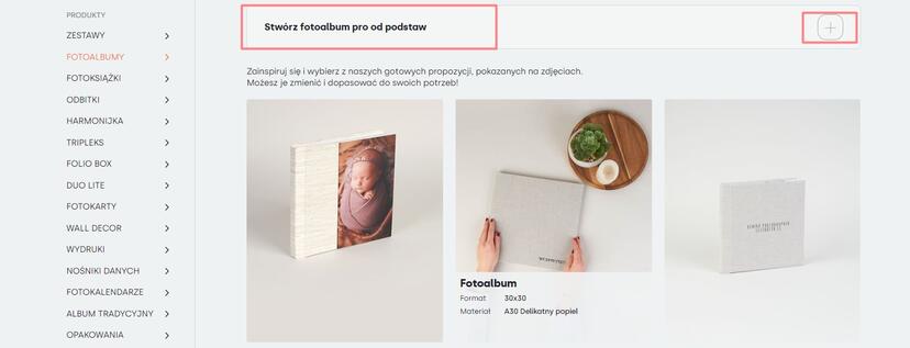 możesz sam skonfigurować idealny dla Ciebie Fotoalbum 