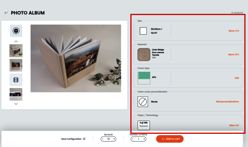personalisable photo products