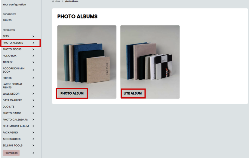 choose a photo album