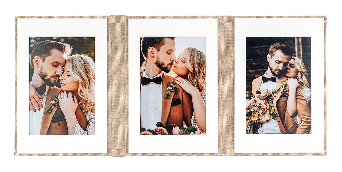 nPhoto Triplex three-photo tri-fold display on Fuji Silk paper