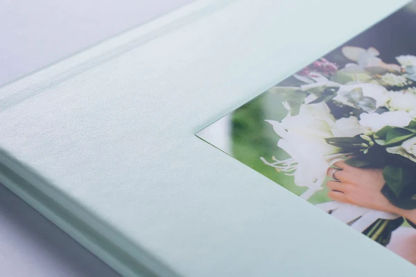 Photo Book Pro with custom cut-out window cover professional wedding photo album book for photographers nphoto mohawk eggshell felix schoeller paper professional