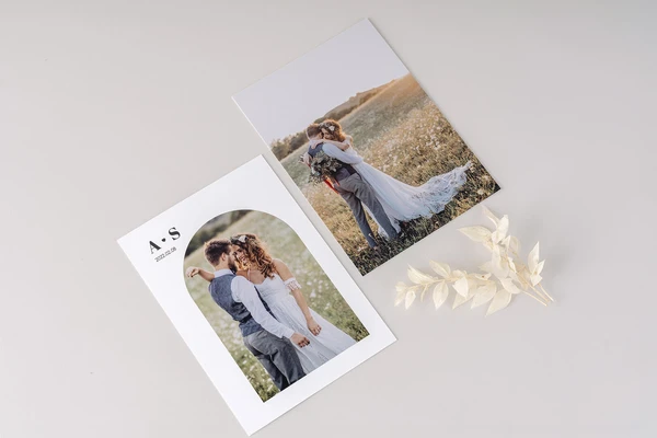 Double-sided wedding invitation