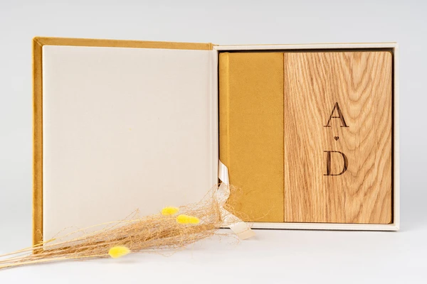 wooden photo album