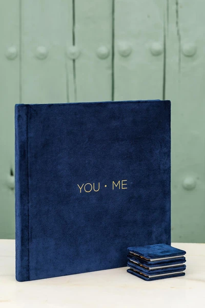 Set: Photo Album 12x12" + 3 Accordion Mini Books 3x3" You&Me theme V24